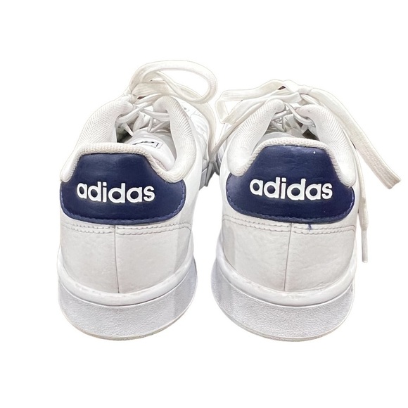 adidas White Blue Cloudfoam Advantage Clean Shoes Size 7 1/2 Men's - Picture 8 of 10